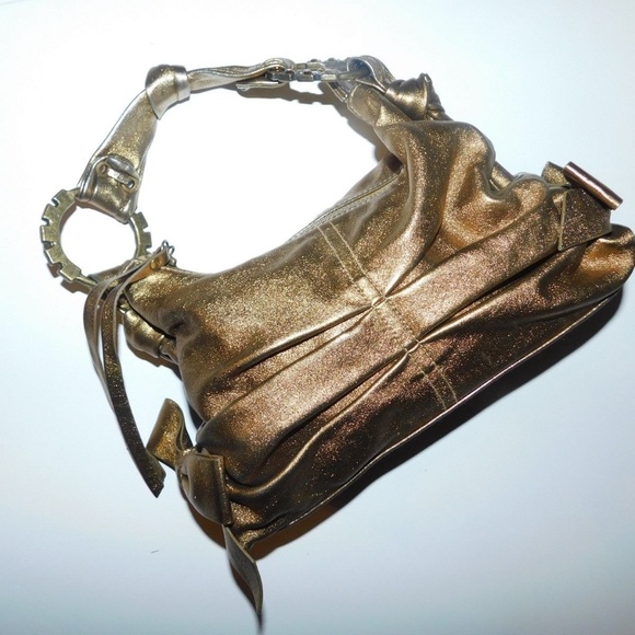 Isabella Fiore Handbags - Isabella Fiore Mega Watt-Paola Bronze Shoulder Bag